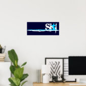 Poster ski alpin (Bureau à domicile)