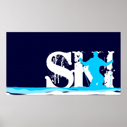 Poster ski alpin (Devant)