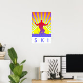 Poster ski alpin (Bureau à domicile)