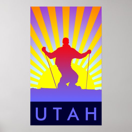 Poster ski alpin UTAH (Devant)