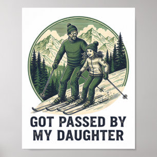 Poster Ski amusant avec ma fille qui m'a donné un coup de