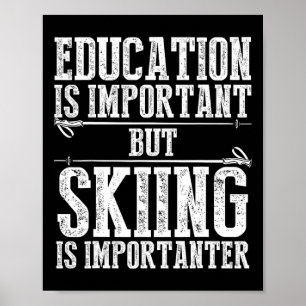 Poster Ski Art Pour Hommes Femmes Enfants Sport D'Hiver L