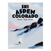 Poster Ski Aspen Colorado (Devant)
