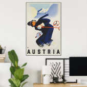 Poster Ski Autriche (Bureau à domicile)