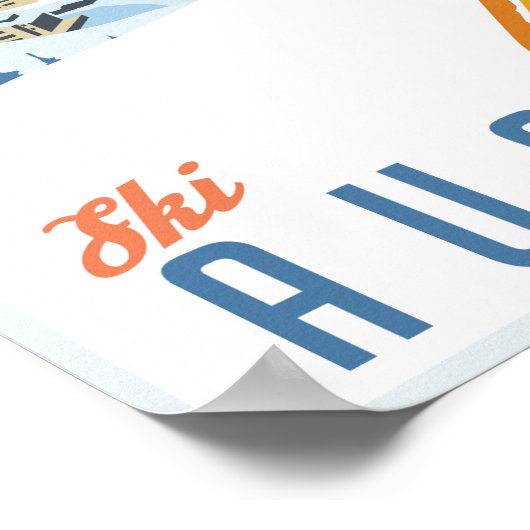 Poster Ski Autriche (Coin)