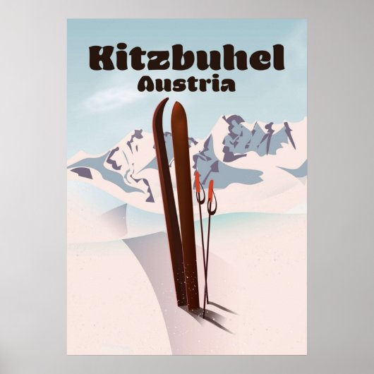 Poster ski autrichien kitzbuhel (Devant)
