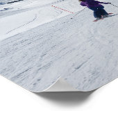 Poster Ski avec Mont Matterhorn à Zermatt, Suisse (Coin)