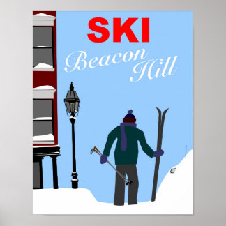Poster Ski Beacon Hill Boston