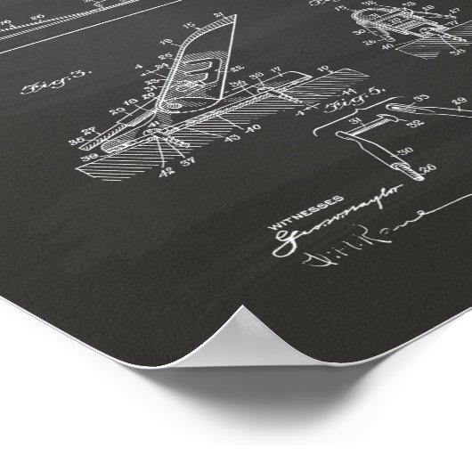 Poster Ski Binding 1940 Patent Art - Chalkboard (Coin)