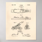 Poster Ski Binding 1940 Patent Art - Old Peper (Devant)