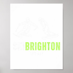 Poster Ski Brighton Utah Ski Station de snowboard Vacat