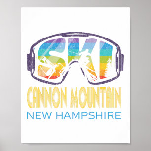 Poster Ski Cannon Mountain New Hampshire Vacances ski