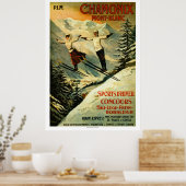 Poster Ski Chamonix vintage (Cuisine)