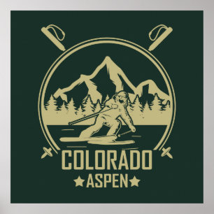 Poster Ski d'Aspen Colorado
