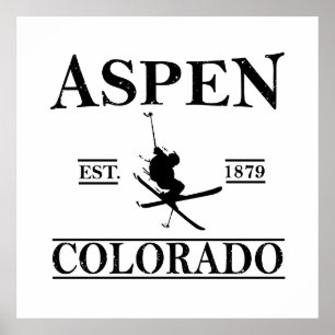 Poster Ski d'Aspen Colorado