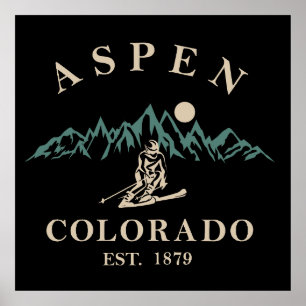 Poster Ski d'Aspen Colorado