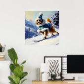 Poster Ski de chien (Bureau à domicile)