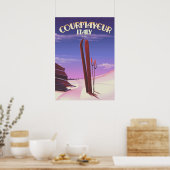 Poster Ski de Courmayeur Italie (Cuisine)