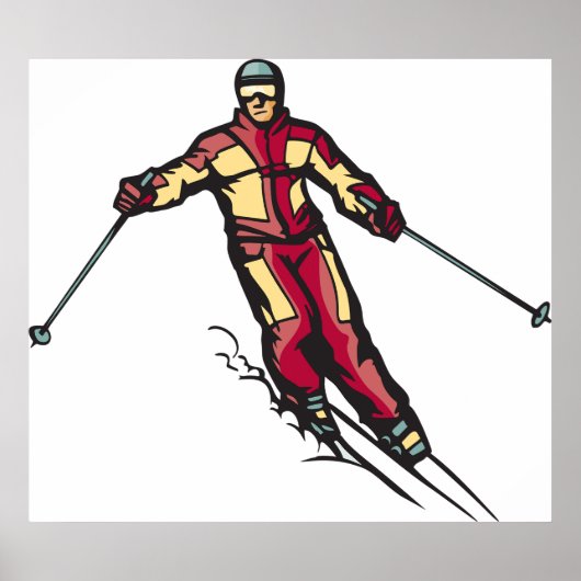 Poster Ski de descente (Devant)