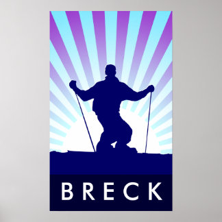 Poster ski de descente breckenridge