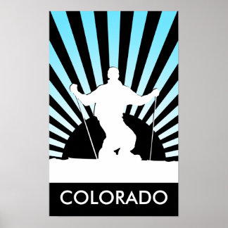 Poster ski de descente colorado