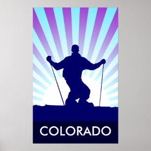 Poster ski de descente colorado