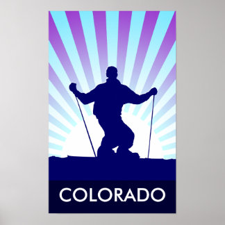 Poster ski de descente colorado