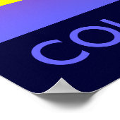 Poster ski de descente colorado (Coin)