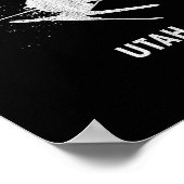 Poster Ski De La Vallée Des Cerfs Ski Ski De L'Utah (Coin)