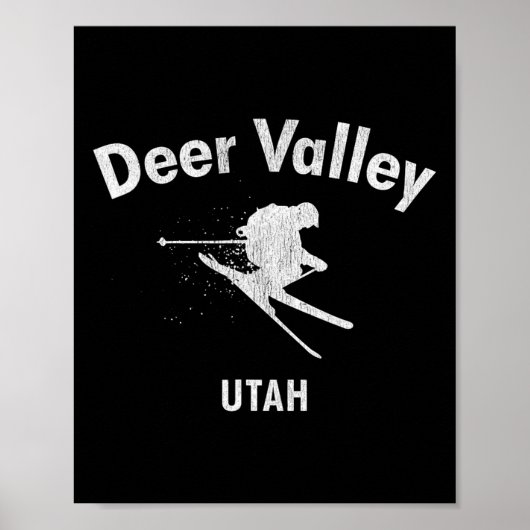 Poster Ski De La Vallée Des Cerfs Ski Ski De L'Utah (Devant)