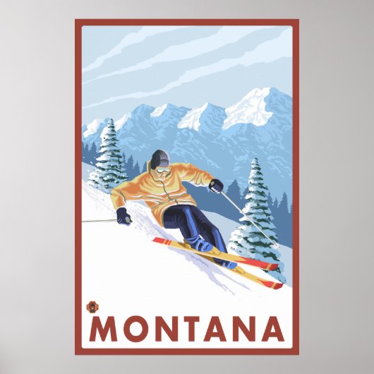 Poster Ski de neige - Montana (Devant)