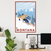 Poster Ski de neige - Montana (Bureau à domicile)