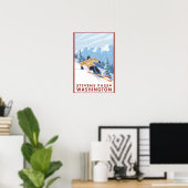Poster Ski De Neige - Passe Stevens, (Bureau à domicile)