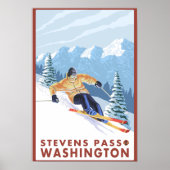 Poster Ski De Neige - Passe Stevens, (Devant)