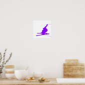 Poster Ski de neige violet (Cuisine)