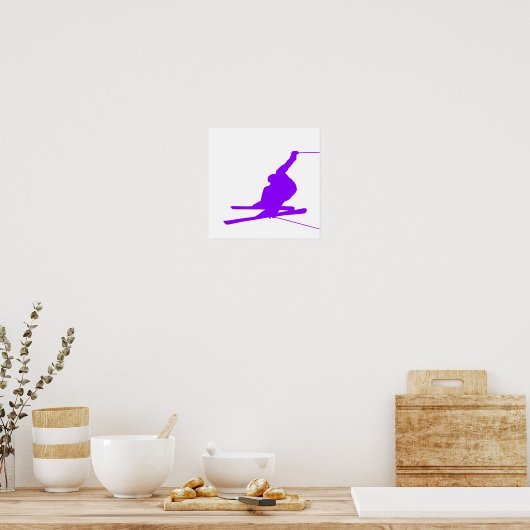 Poster Ski de neige violet (Cuisine)