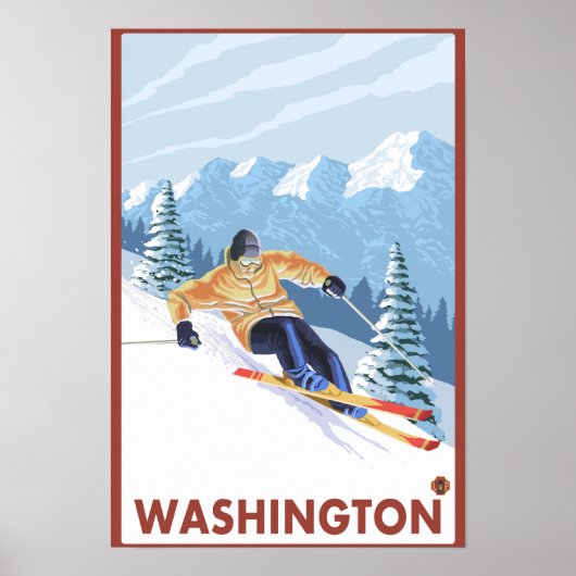 Poster Ski de neige - Washington (Devant)