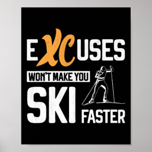 Poster Ski De Ski De Fond Xc Excusez Le Vélo De Ski Nordi