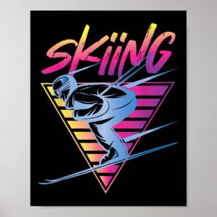 Poster Ski de ski Vintage des années 80