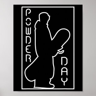 Poster Ski de snowboard Sports d'hiver Snow Powder Day Lo