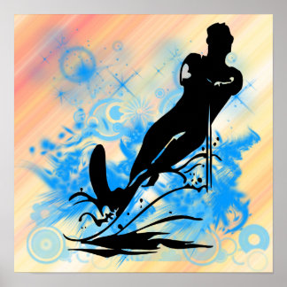 Poster Ski Eau