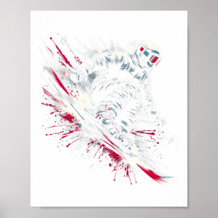 Poster Ski Freeski Ski Freeski Hiver Extreme Sports