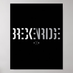 Poster Ski Graphique Breckenridge Colorado