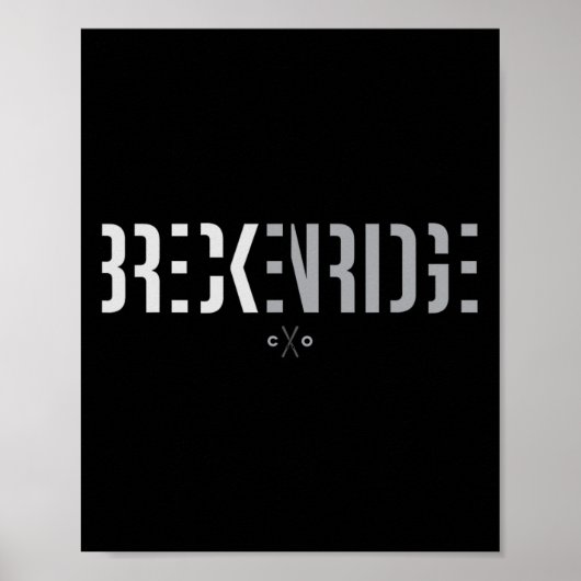 Poster Ski Graphique Breckenridge Colorado (Devant)