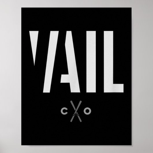 Poster Ski Graphique Vail Colorado (Devant)