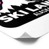 Poster Ski Land Fairbanks Alaska Ski Snowboard Fami (Coin)