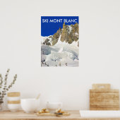 Poster Ski Mont Blanc, France (Cuisine)
