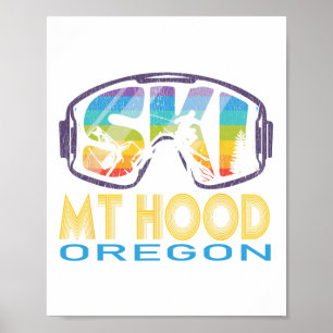 Poster Ski Mont Hood Oregon Vacances ski