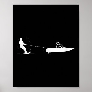 Poster Ski nautique - Cadeau de ski nautique pour skieurs