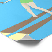 Poster Ski nautique de style vintage (Coin)